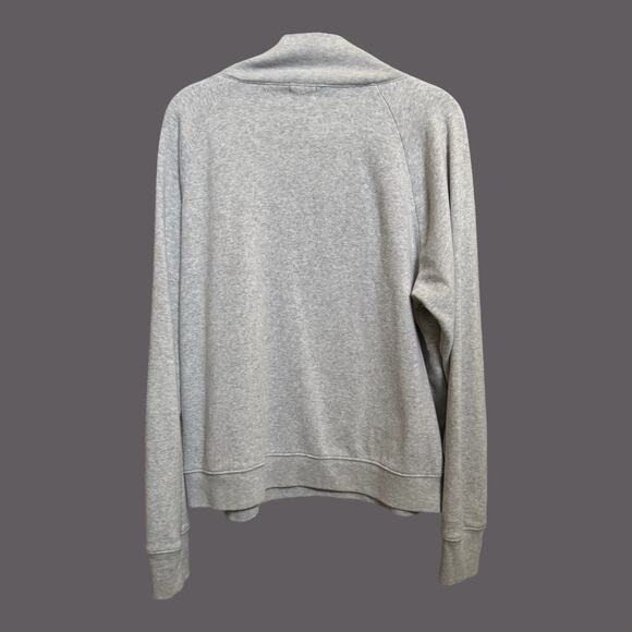 J Crew Preppy Classic Wide Button Pullover Relaxed Cowl Neck Sweatshirt Size L - Picture 2 of 8